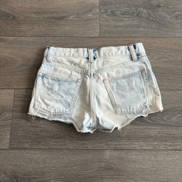 Aritzia TNA Faded Dyed Denim Shorts - Picture 6 of 10